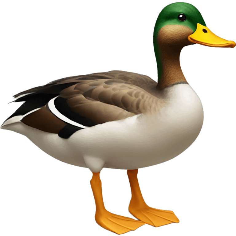 Duck with big feet emoji