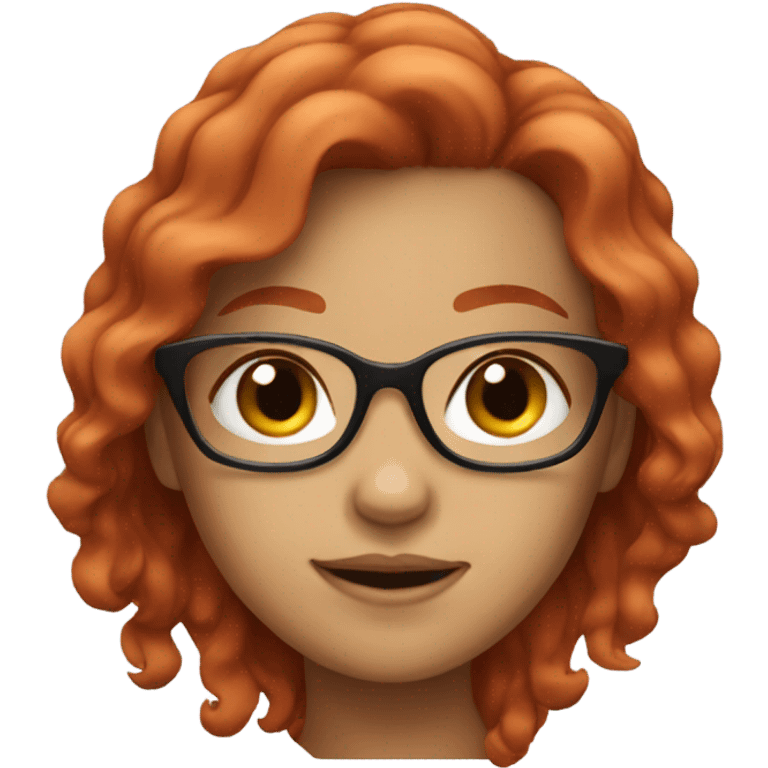 girl with red hair and glasses emoji