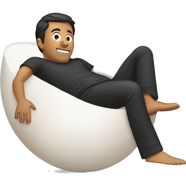 Man laying an egg emoji