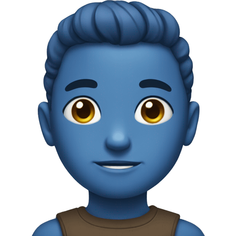 blue innocent and cute emoji emoji