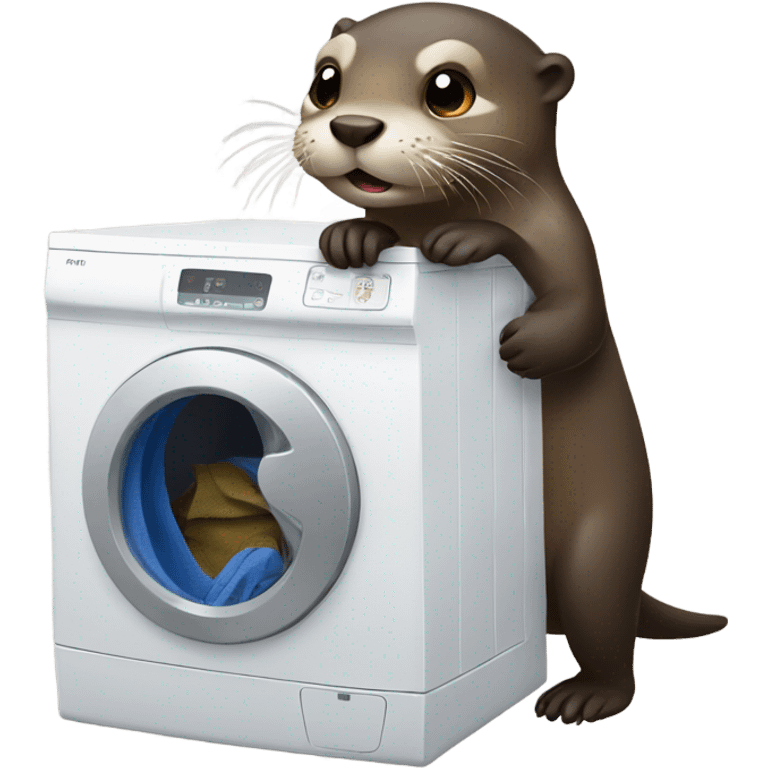 Otter doing laundry emoji