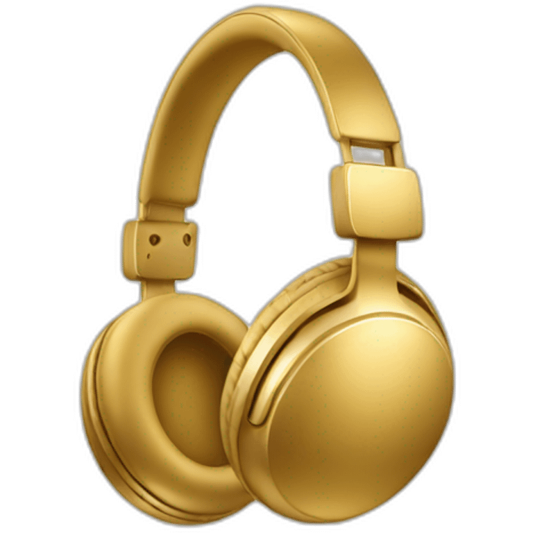 wireless all gold headphones icon emoji