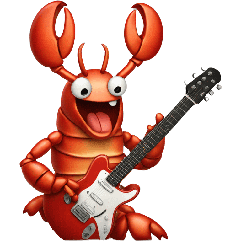 Lobster playing guitar emoji