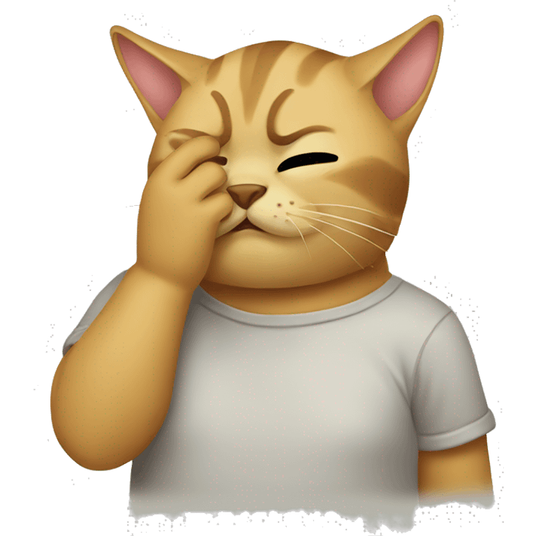 Cat doing facepalm emoji