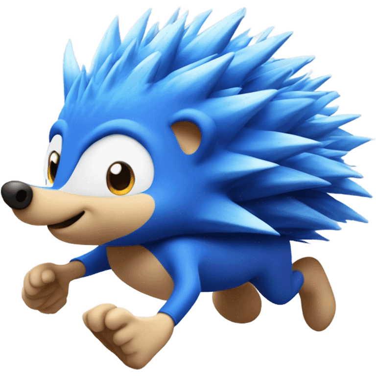 Blue hedgehog that can run fast emoji