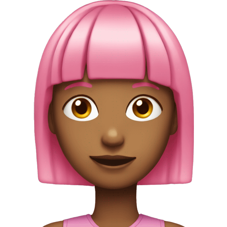 girl with pink bangs  emoji