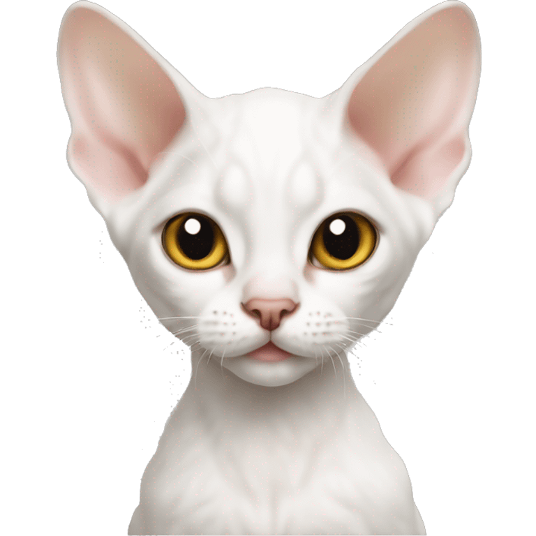 White devon rex kitten emoji