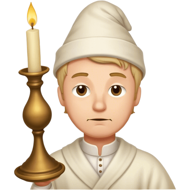 Sleepy guy with nightcap and candlestick  emoji