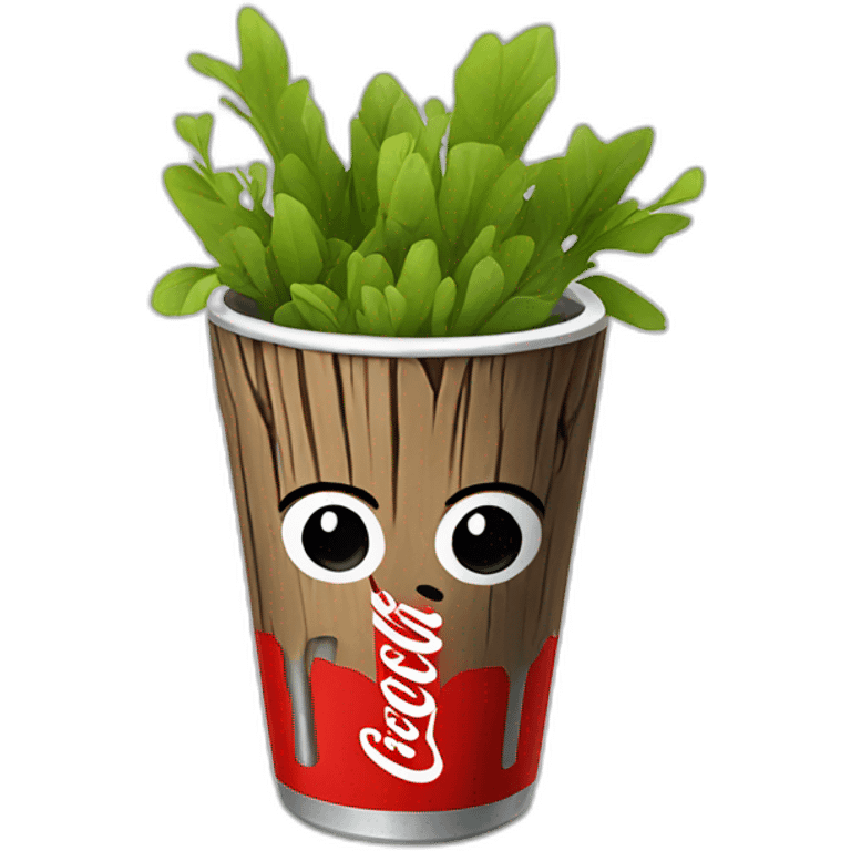 Groot drink Coke emoji