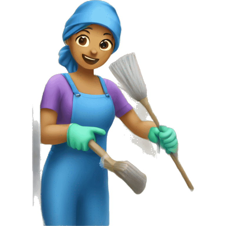 Women cleaning windows emoji