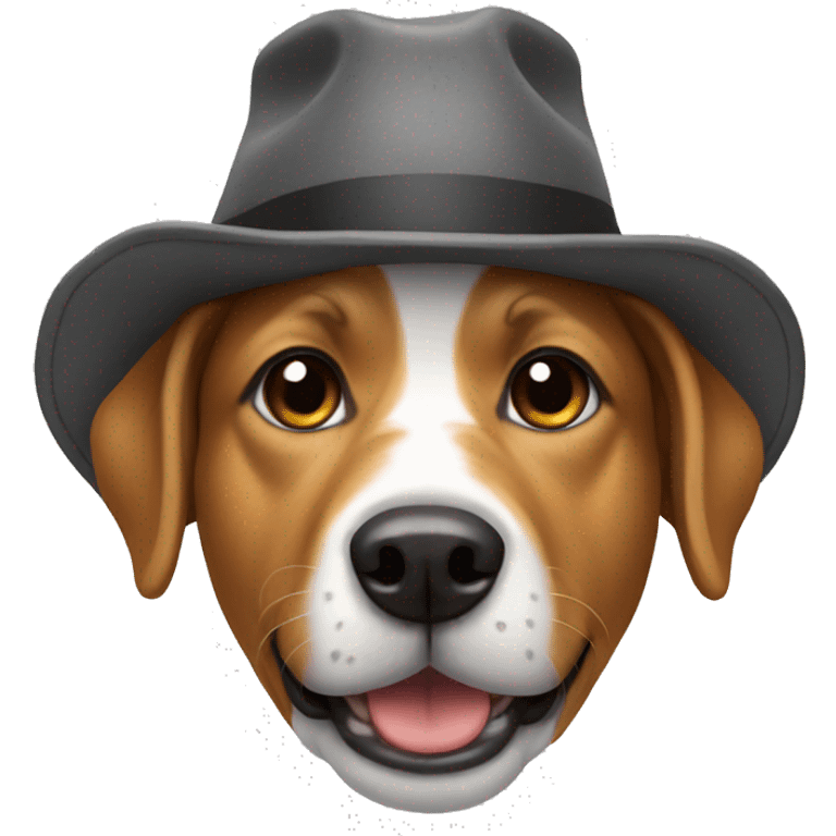 Dog with a hat emoji