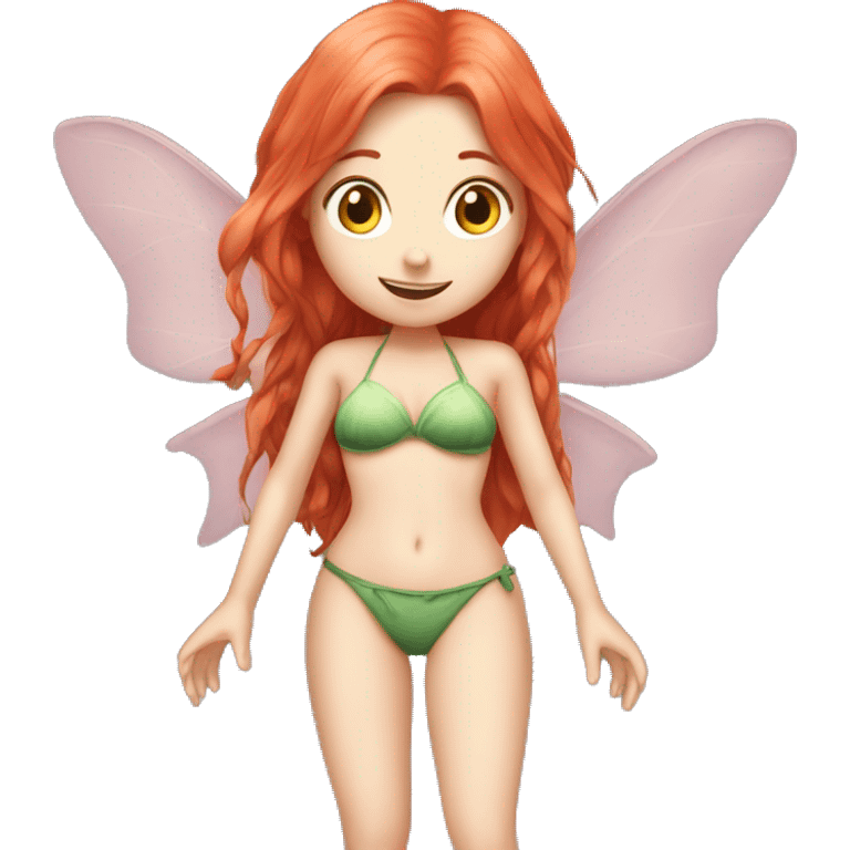 Pale Red head fairy girl in bikini not nsfw emoji