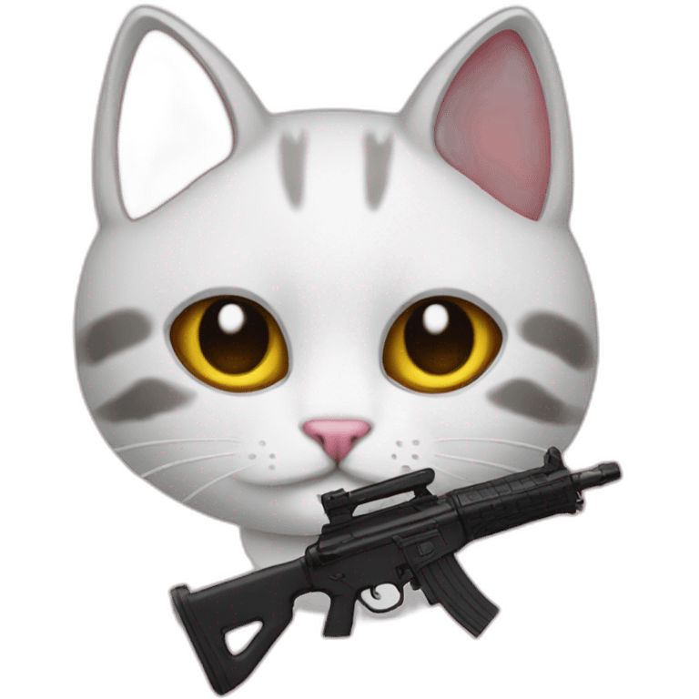 cat with mp5 emoji