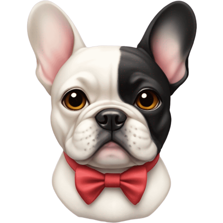 French bulldog with bow emoji