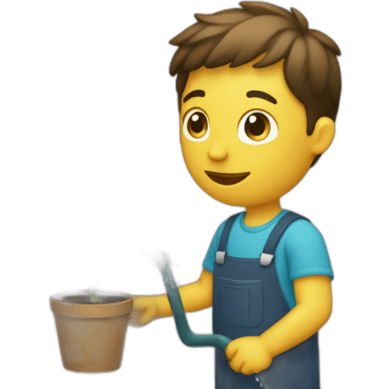 a person watering a plant emoji