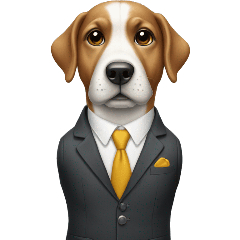 Dog with suit emoji