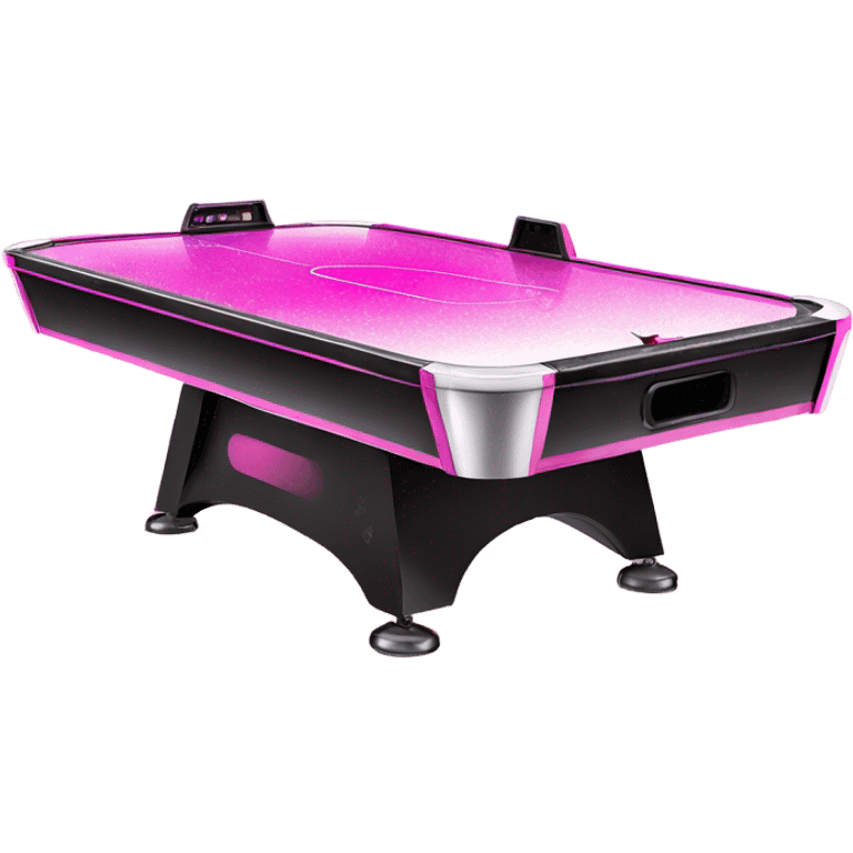 Pink ombre air hockey table with glitter  emoji