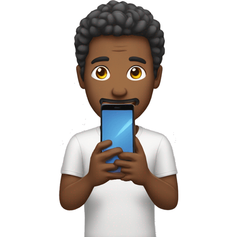 man with two phones emoji