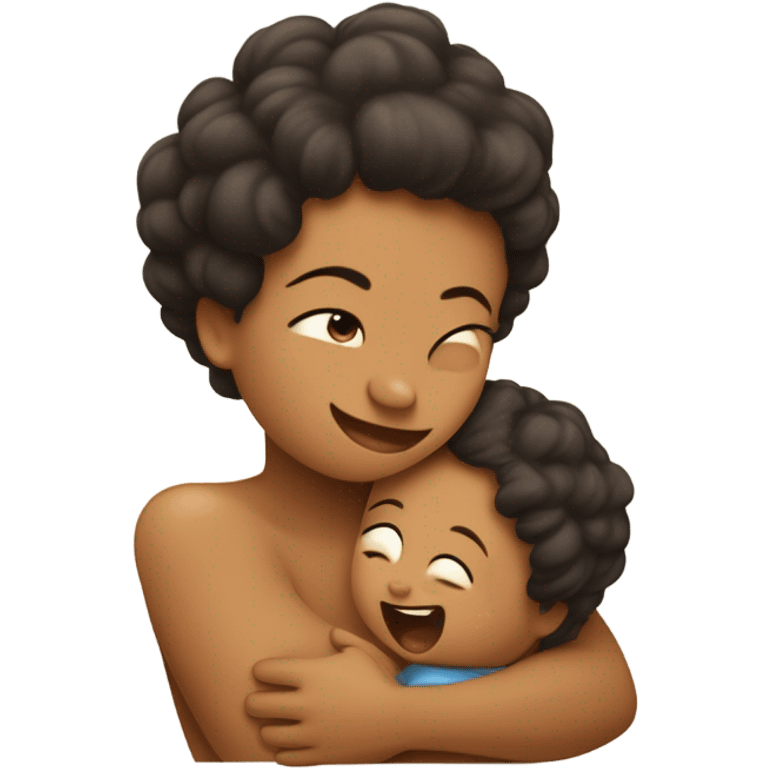 Bebe con mama emoji