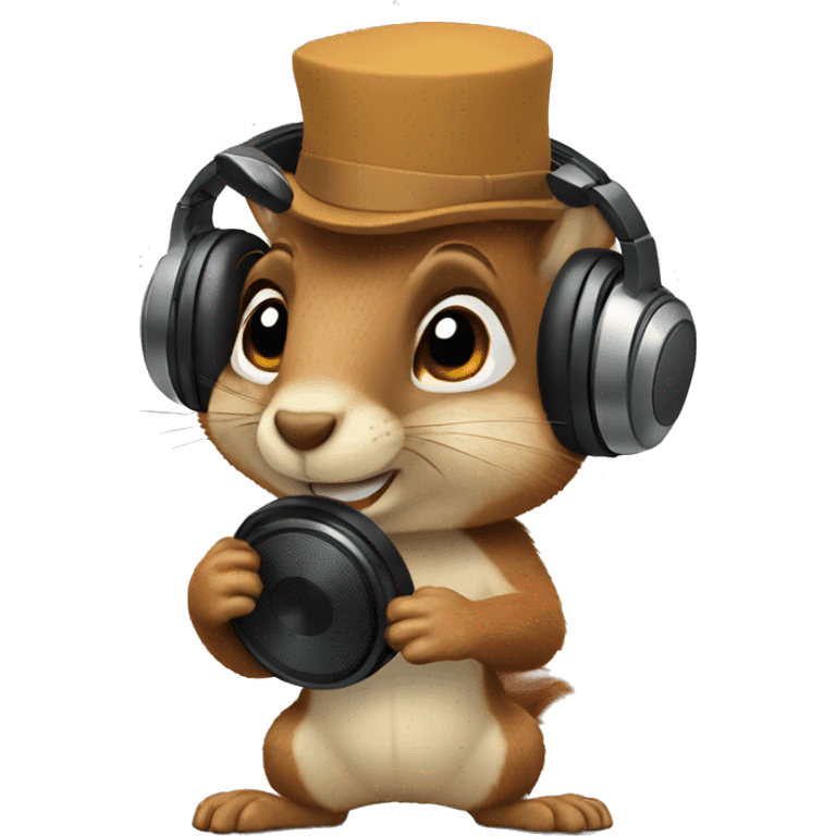 Squirrel DJ emoji