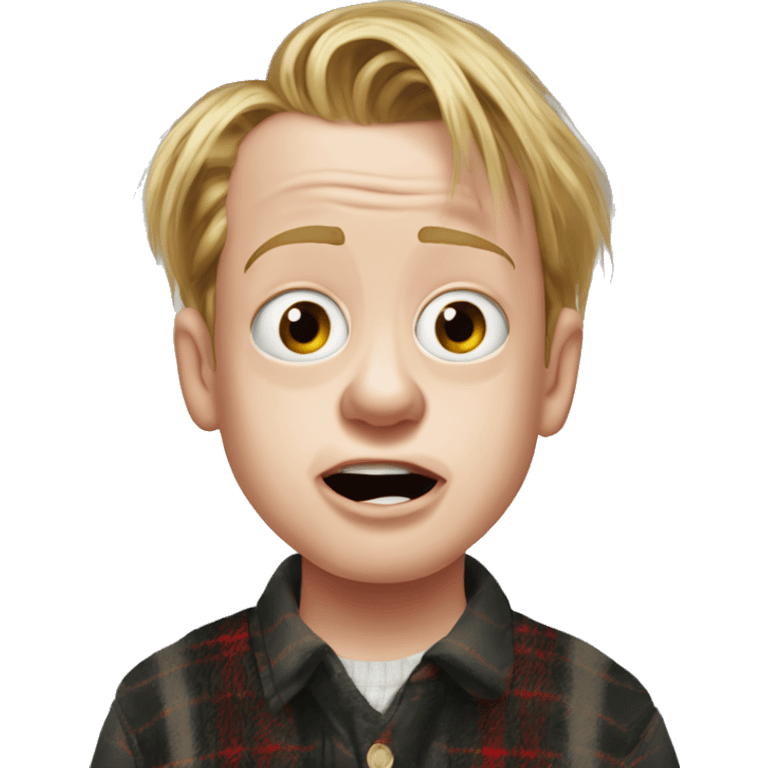 Macaulay Culkin from the movie Home Alone realistic emoji