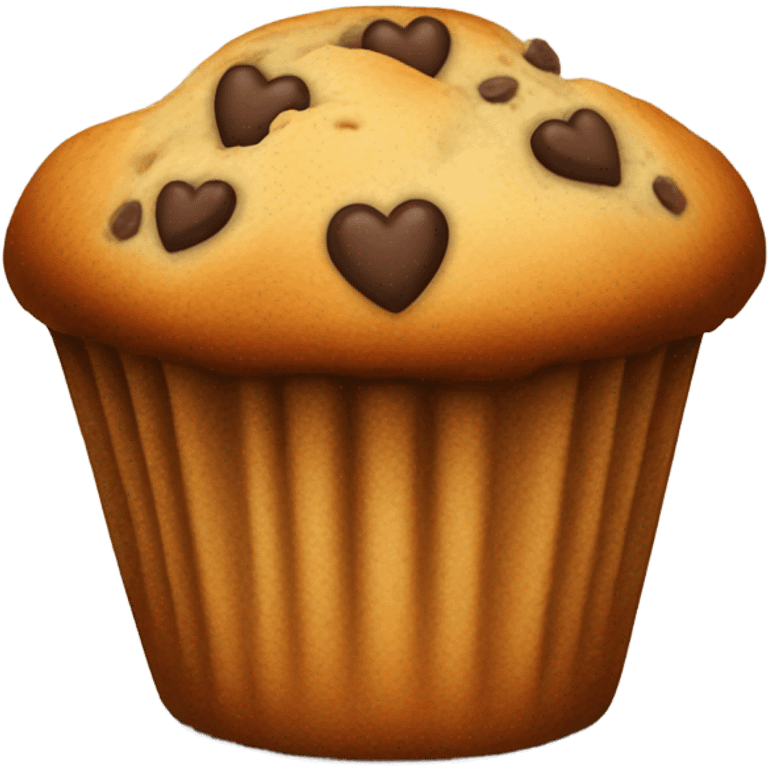 Muffin in the shape of a heart emoji