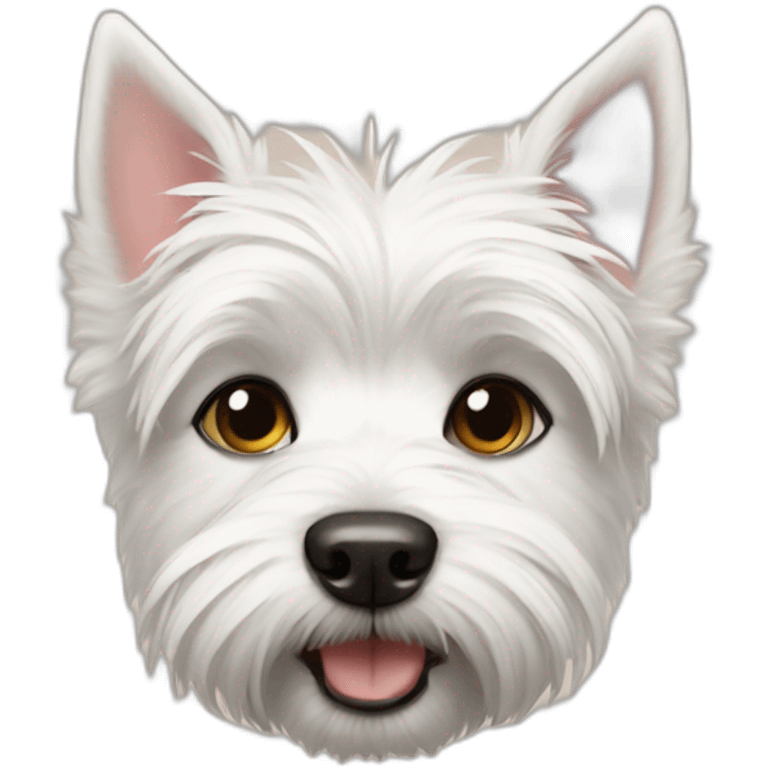 westie with human baby emoji