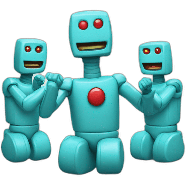 Rock-em, sock-em robots emoji