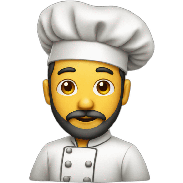 Chef con barba sombrero emoji