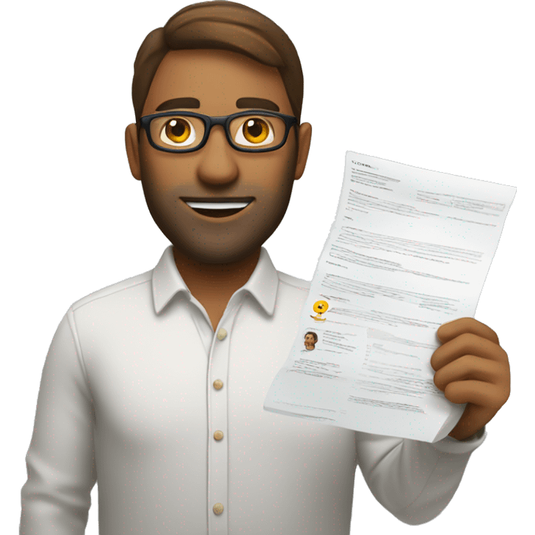 product owner with document  emoji