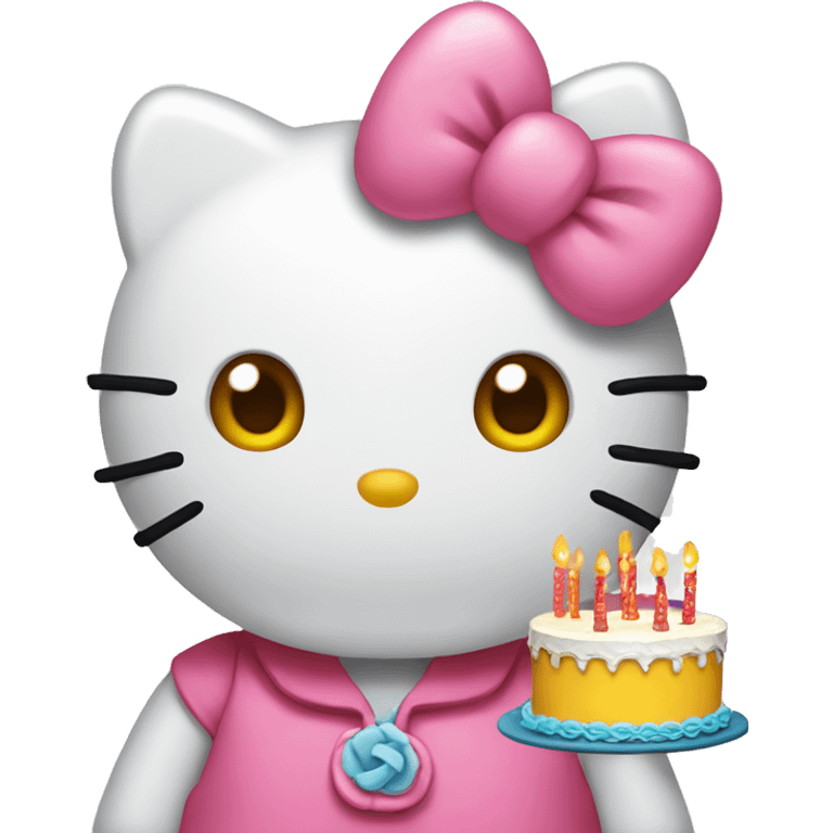 Birthday hello kitty emoji