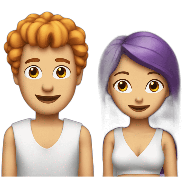 leela and fry as couple emoji emoji