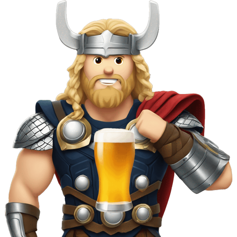 Thor avec une biere emoji