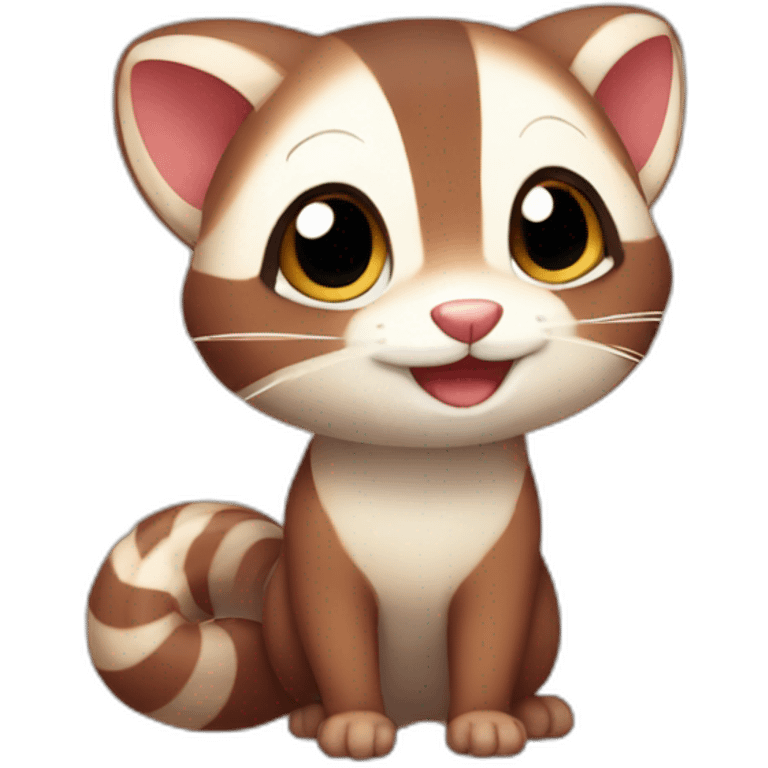 cute brown furret emoji