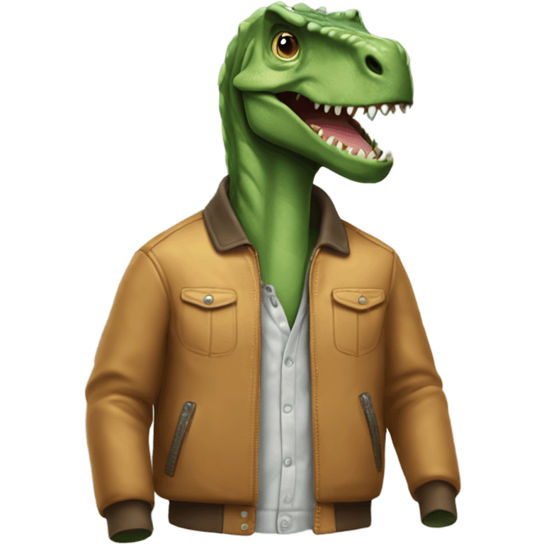 Dinosaur with jacket on  emoji