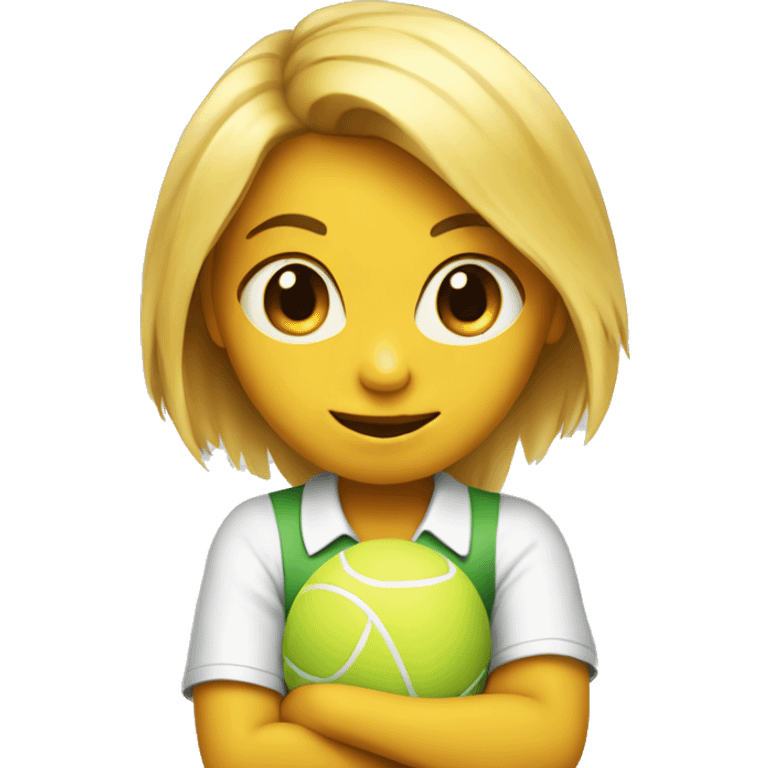 a chick playing tennis emoji