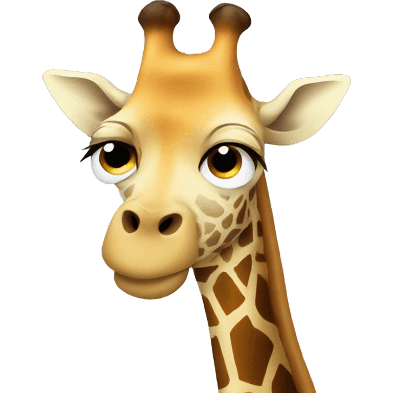 Sad giraffe emoji