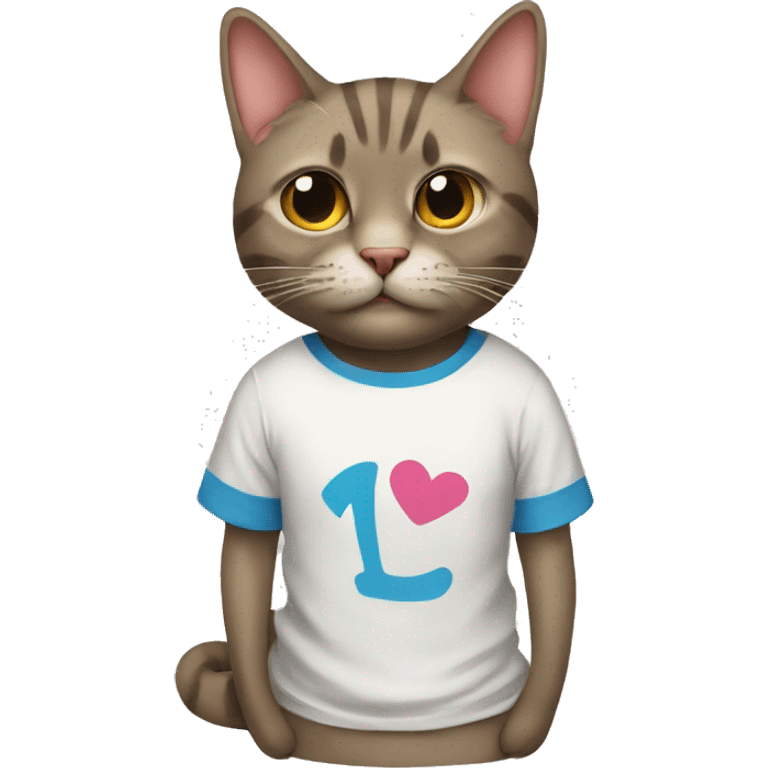 Cat in T-shirt  emoji