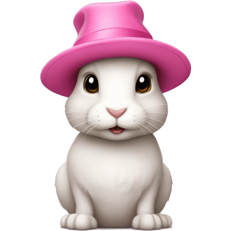 rabbit with pink hat emoji