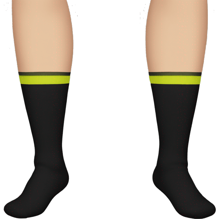 Plain Black over knee socks emoji