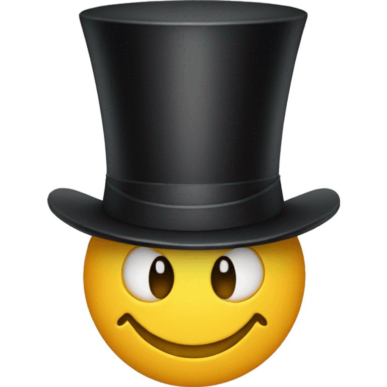 A smiley face with a top hat emoji