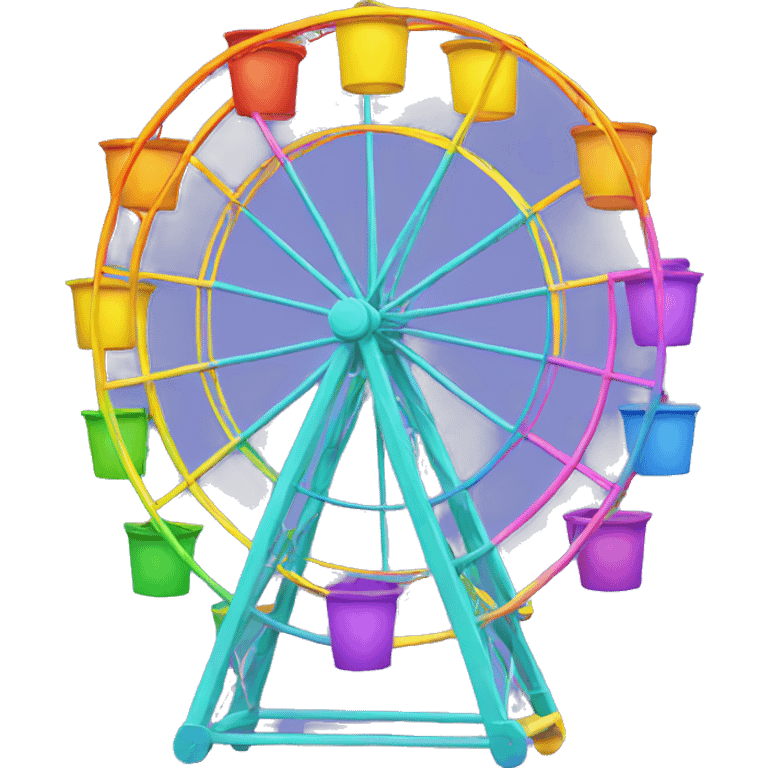 basic rainbow ferris wheel emoji