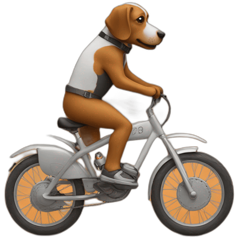 A dog biking in a dessert  emoji