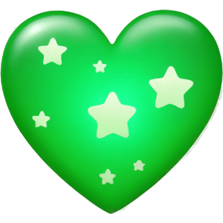 Heart green and stars emoji