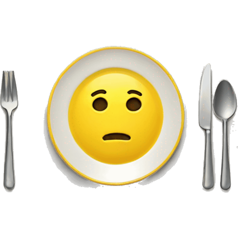 single yellow plate  emoji