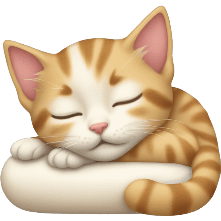 Small kitten sleeping emoji