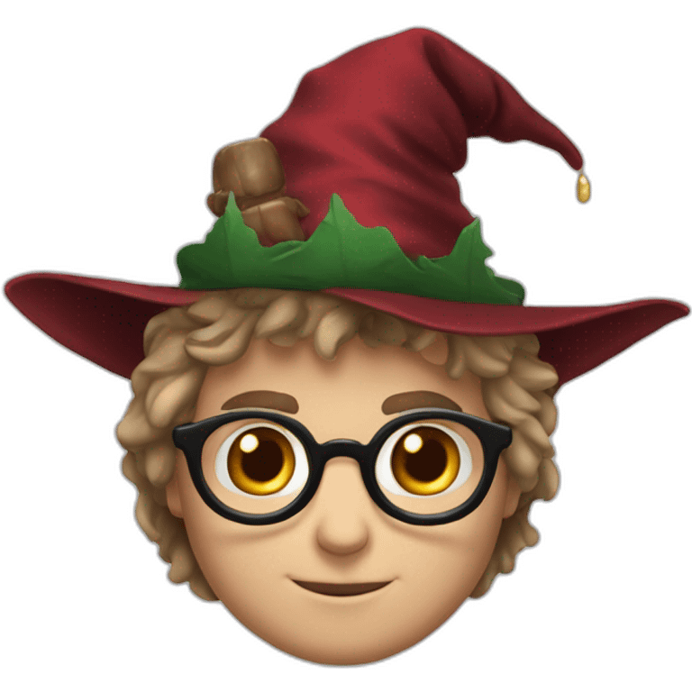 Harry Potter avec un chapeau de Père Noël emoji