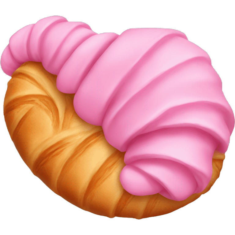 Pink croissant emoji