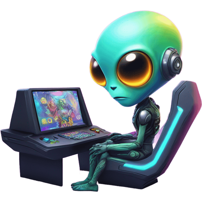 An alien gamer emoji