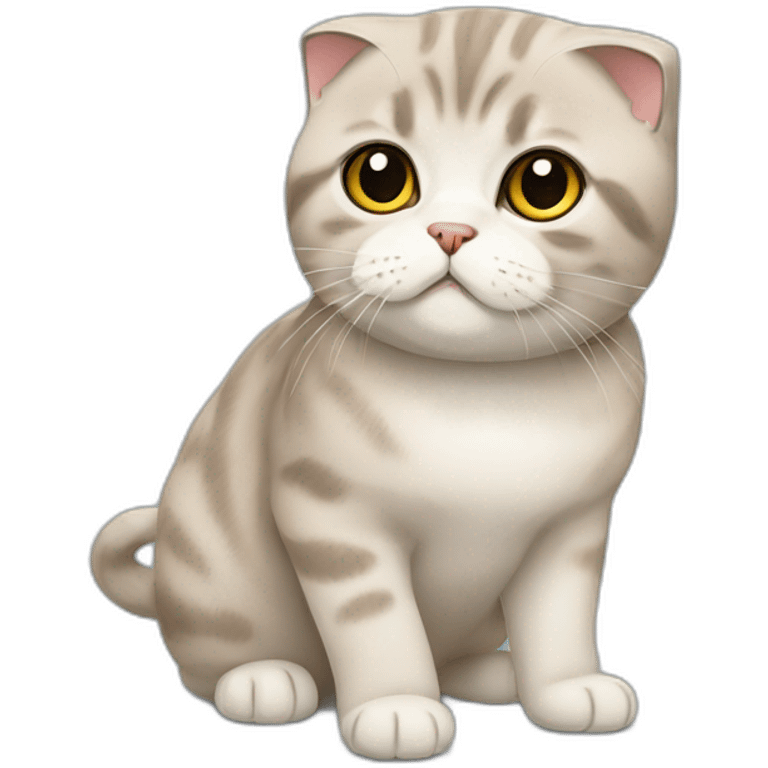 Scottish fold cat emoji